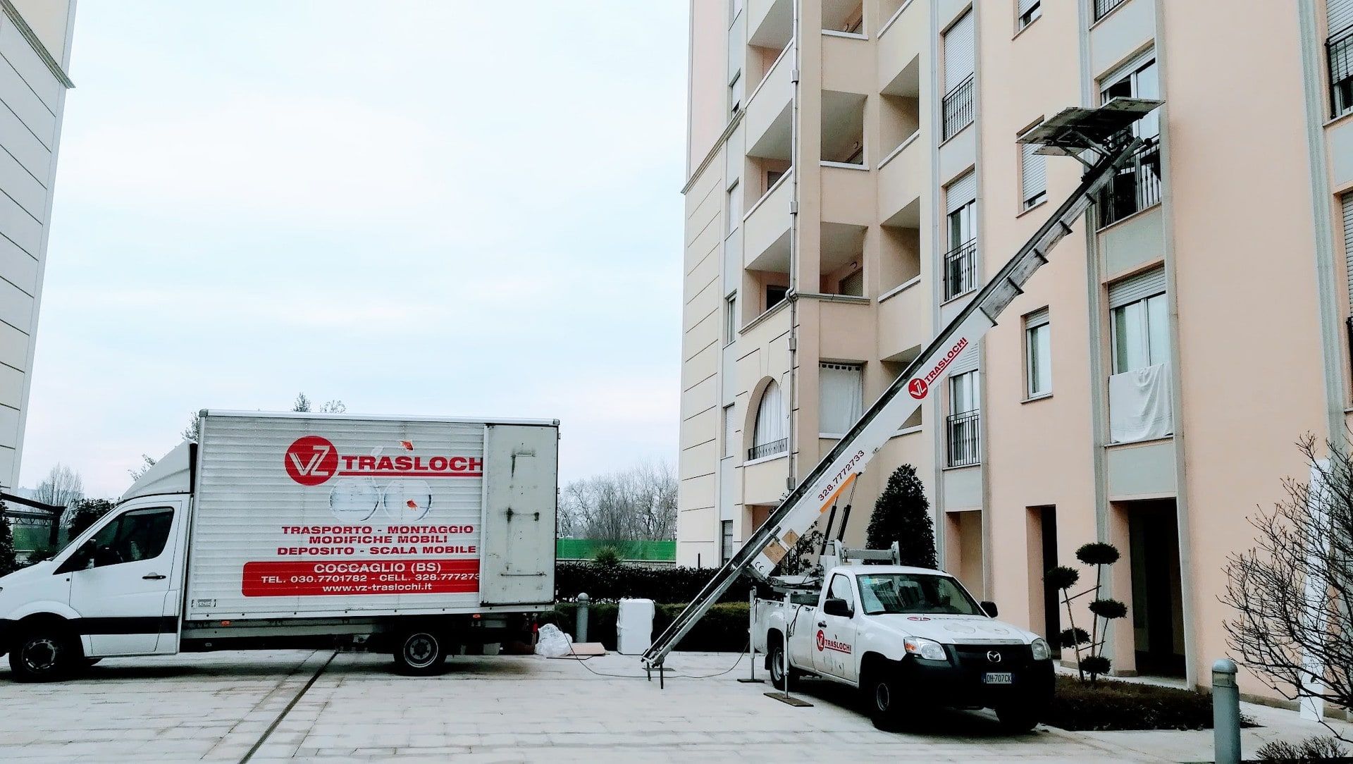 camion e autoscala traslochi